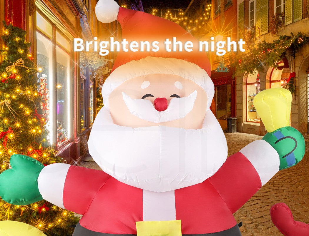 Santaco Inflatable Christmas Santa Lighted 1.8M Blow up Xmas Outdoor Decoration
