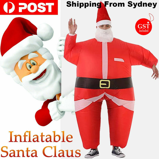 1X 200Cm Inflatable Santa Christmas Costume Cosplay Xmas Fancy Dress Suit Party