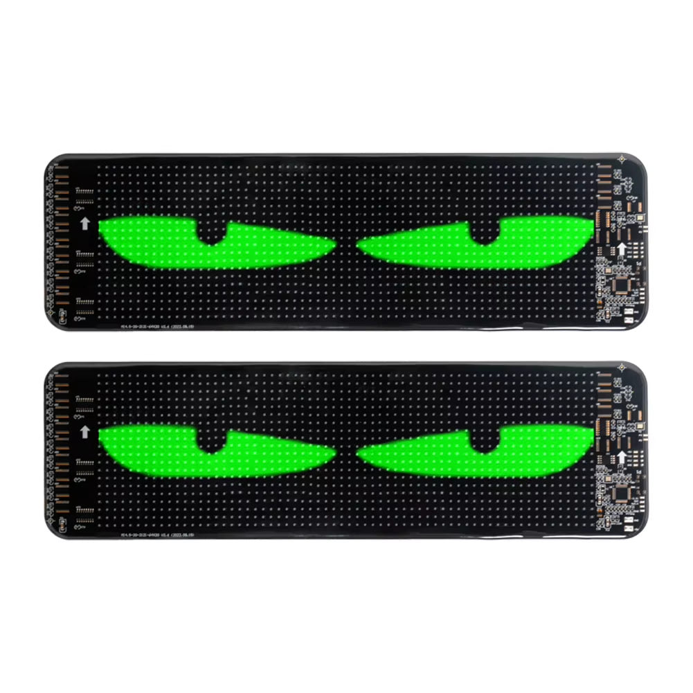 LED Car Dynamic Devil Eye Light Remote Control Car Demon Eyes Flexible Display Screen Light Bluetooth-Compatible for Car Windows