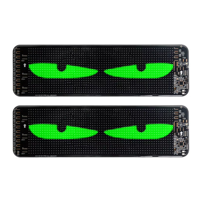 LED Car Dynamic Devil Eye Light Remote Control Car Demon Eyes Flexible Display Screen Light Bluetooth-Compatible for Car Windows