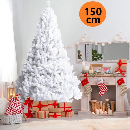 4/5/6/7FT Christmas Tree Green White Xmas Trees Decorations /W LED Fairy Lights