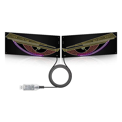 LED Car Dynamic Devil Eye Light Car Windshield Devil Eye Light Car Demon Eyes Flexible Display Screen Light for Car Windows