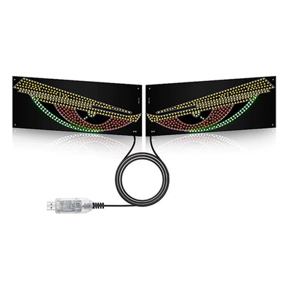 LED Car Dynamic Devil Eye Light Car Windshield Devil Eye Light Car Demon Eyes Flexible Display Screen Light for Car Windows