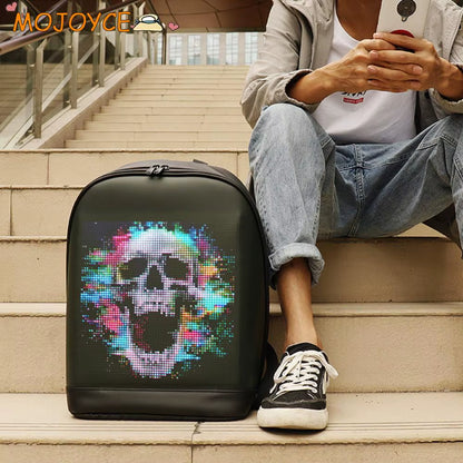 Outdoor Walking Billboard Wifi Bags LED Display Screen Backpack Business Travel Laptop Bag Multi-Function School Bag