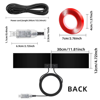 2Pcs LED Car Dynamic Devil Eye Light Sticker 12 Modes Car Front Rear Windshield Glass Light Auto Decoration Accessories