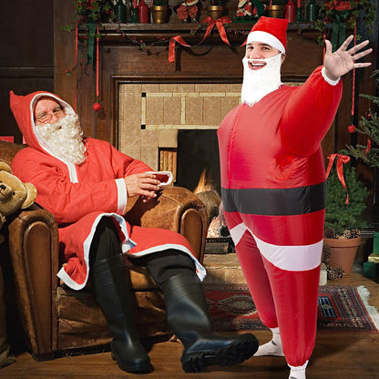 1X 200Cm Inflatable Santa Christmas Costume Cosplay Xmas Fancy Dress Suit Party