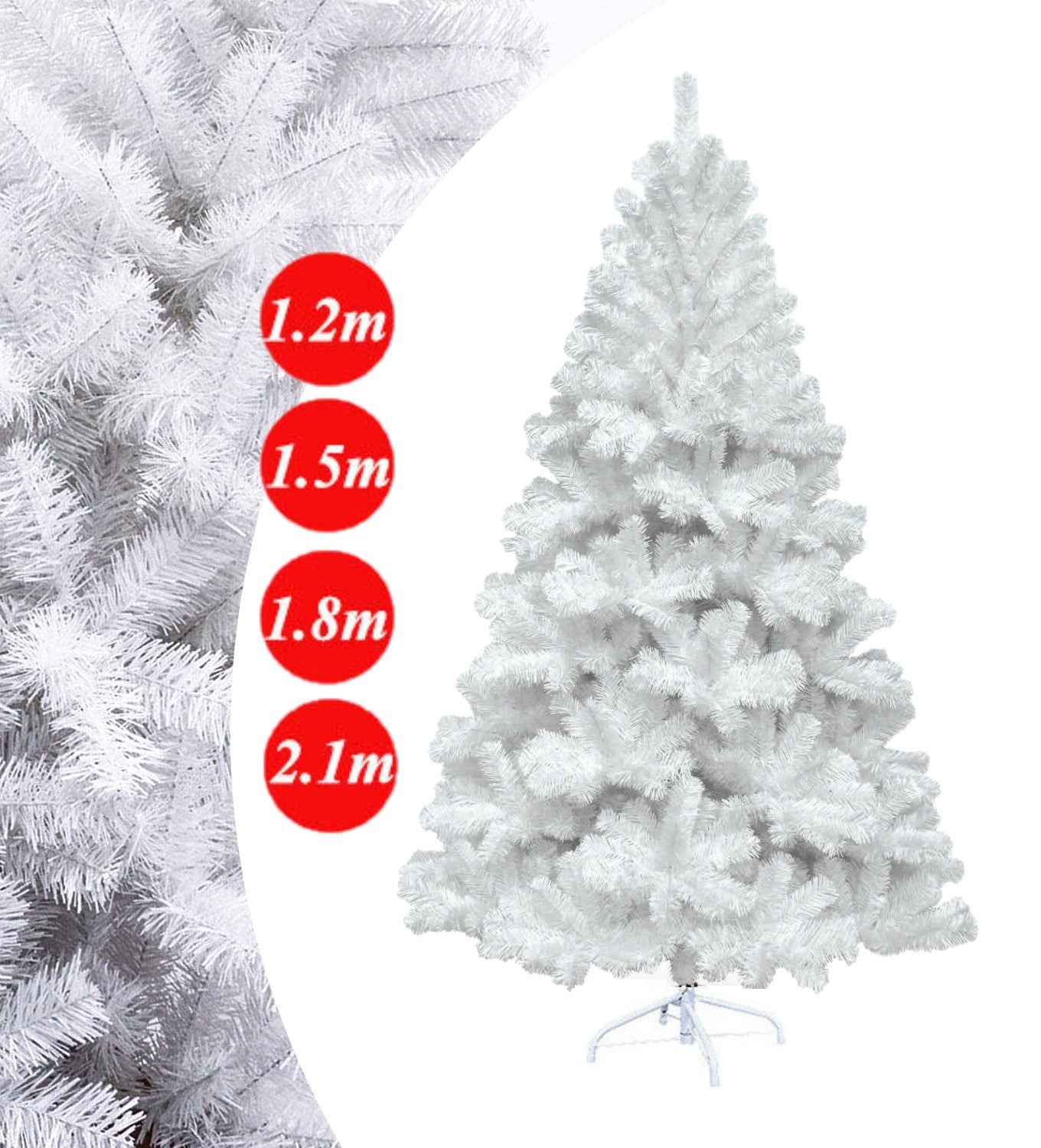 4/5/6/7FT Christmas Tree Green White Xmas Trees Decorations /W LED Fairy Lights