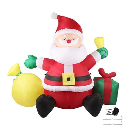 Santaco Inflatable Christmas Santa Lighted 1.8M Blow up Xmas Outdoor Decoration