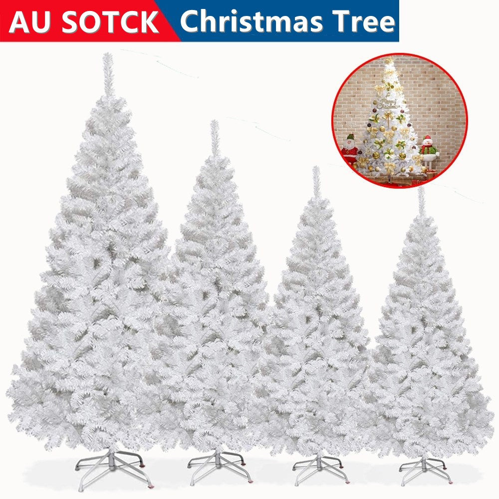 4/5/6/7FT Christmas Tree Green White Xmas Trees Decorations /W LED Fairy Lights