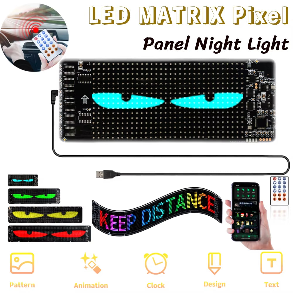 LED Panel Light Remote Control LED Decoration Light Demon Eyes Flexible LED Panel for Car Truck Accessories for for Demon Eyes