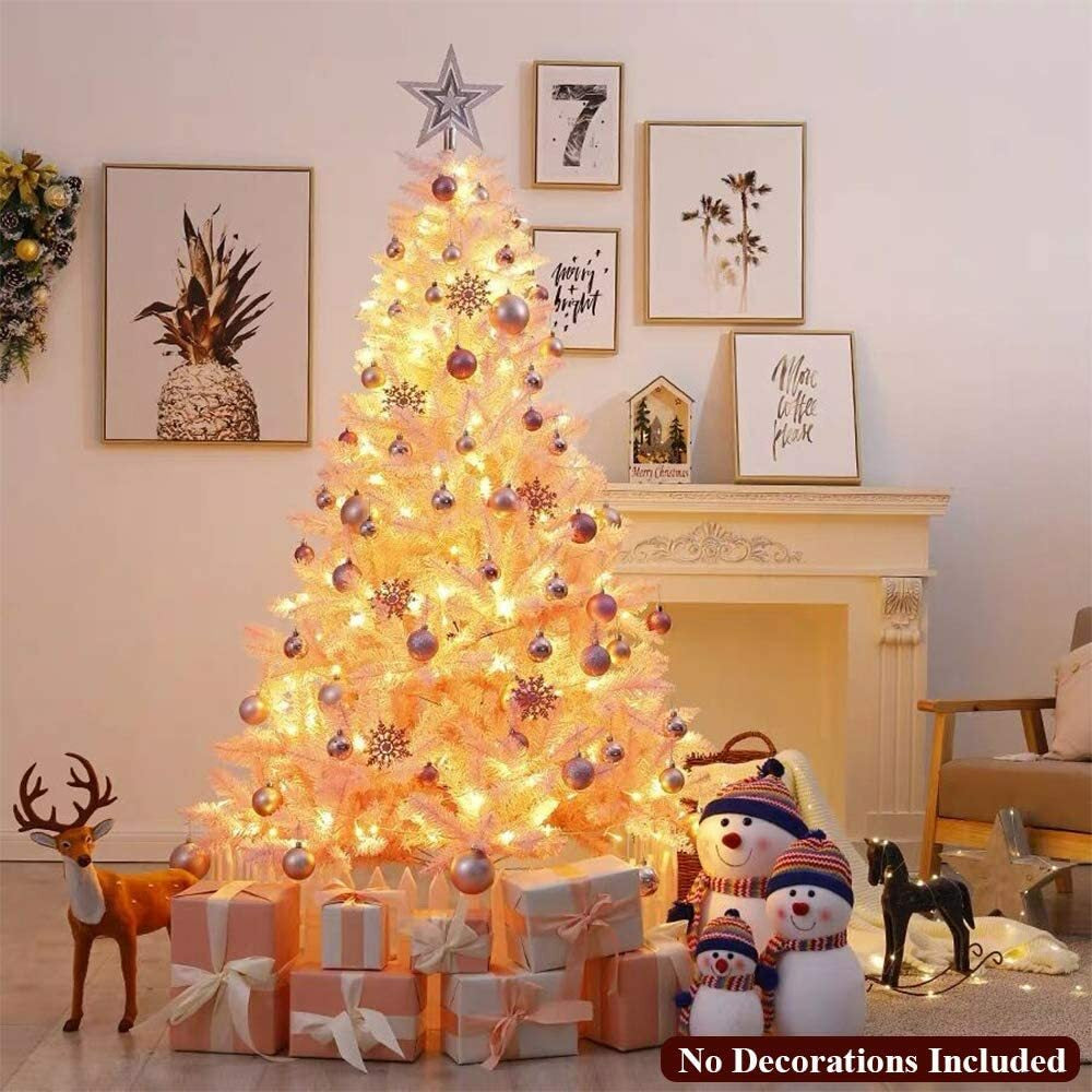 1.2M 1.5M 1.8M 2.1M White Christmas Tree with LED Fairy Lights Xmas Decoration
