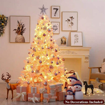 1.2M 1.5M 1.8M 2.1M White Christmas Tree with LED Fairy Lights Xmas Decoration