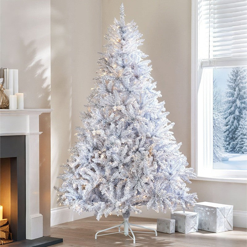 4/5/6/7FT Christmas Tree Green White Xmas Trees Decorations /W LED Fairy Lights