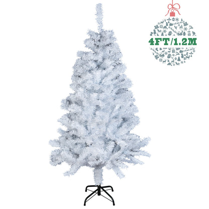 1.2M 1.5M 1.8M 2.1M White Christmas Tree with LED Fairy Lights Xmas Decoration
