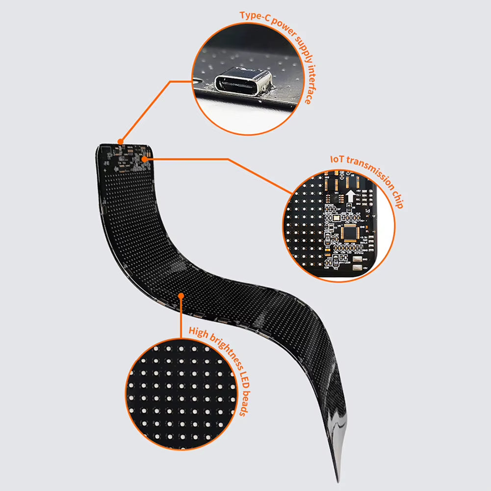 LED Panel Light Remote Control LED Decoration Light Demon Eyes Flexible LED Panel for Car Truck Accessories for for Demon Eyes