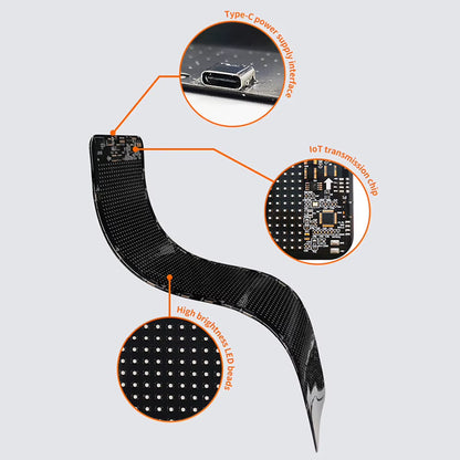 LED Panel Light Remote Control LED Decoration Light Demon Eyes Flexible LED Panel for Car Truck Accessories for for Demon Eyes