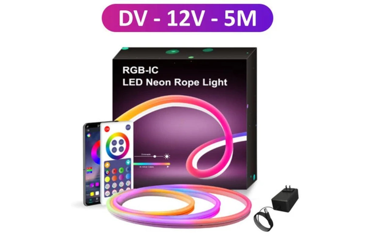 Bluetooth/Rgbic LED Neon Strip/16.4Ft/Music Sync