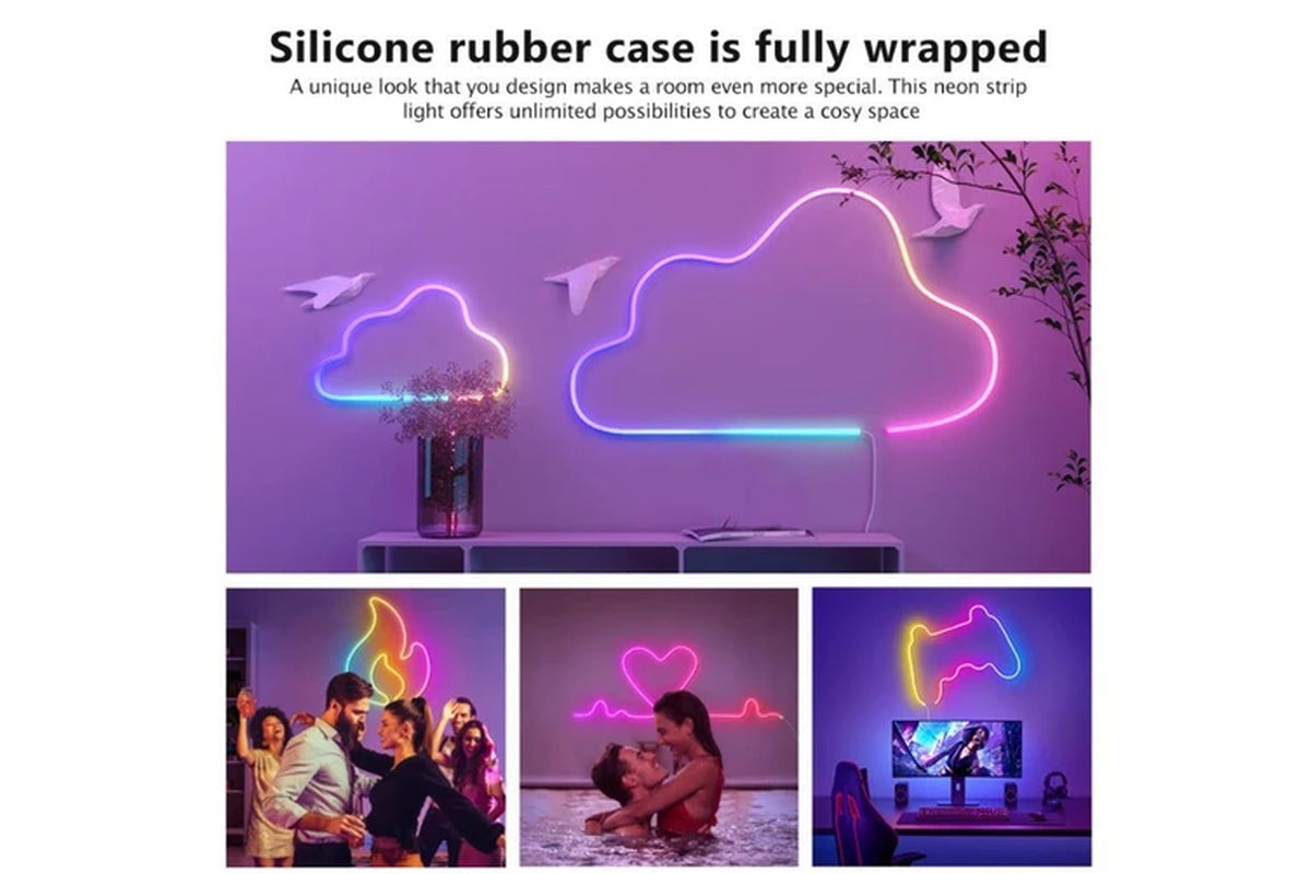 USB Bluetooth/Rgbic LED Neon Strip/10Ft/Music Sync