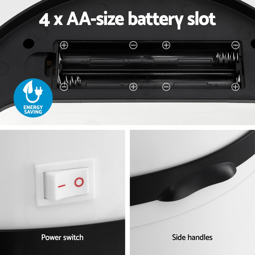 Devanti Sensor Bin Motion Rubbish Bins Kitchen Automatic Trash Can White 9L