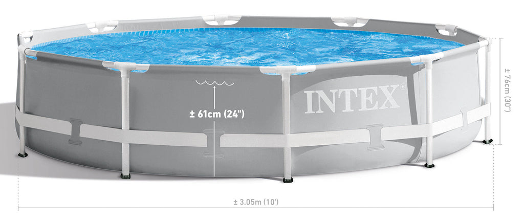 Intex PRISM 10' Metal Frame Above Ground Pool - 305cm x 76cm 26702