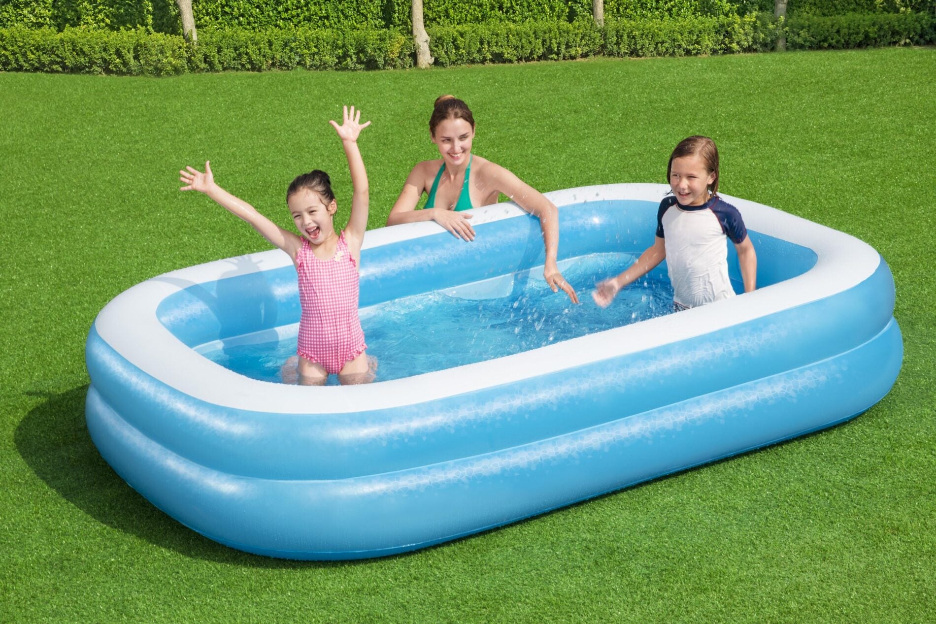 Bestway 2.62m x 1.75m x 51cm Blue Rectangular Family Pool