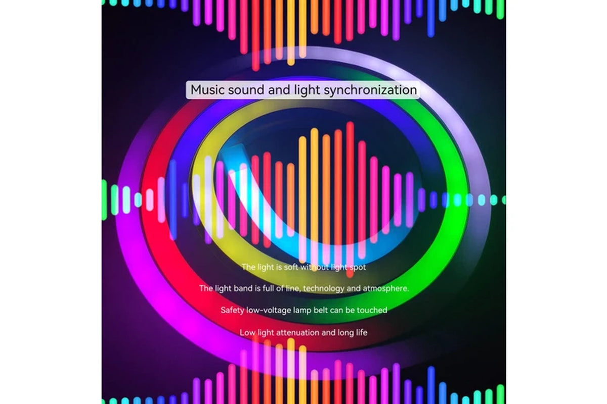 USB Bluetooth/Rgbic LED Neon Strip/10Ft/Music Sync