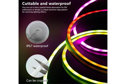 USB Bluetooth/Rgbic LED Neon Strip/10Ft/Music Sync