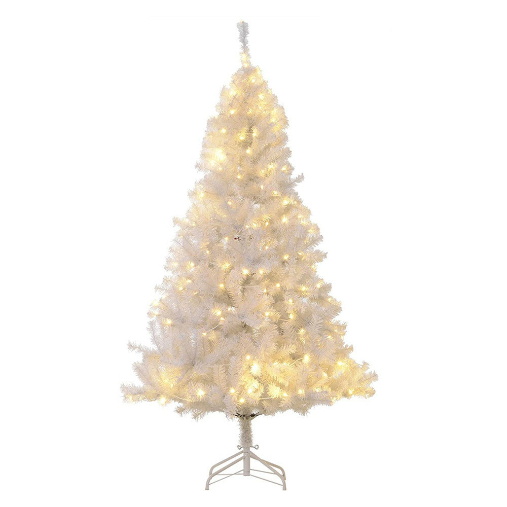 1.2M 1.5M 1.8M 2.1M White Christmas Tree with LED Fairy Lights Xmas Decoration