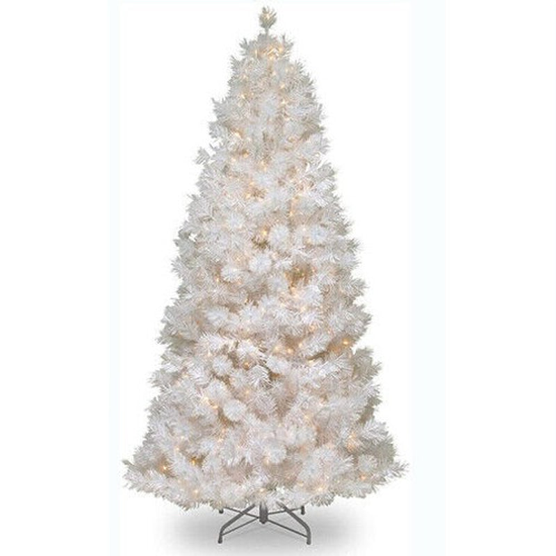 4/5/6/7FT Christmas Tree Green White Xmas Trees Decorations /W LED Fairy Lights