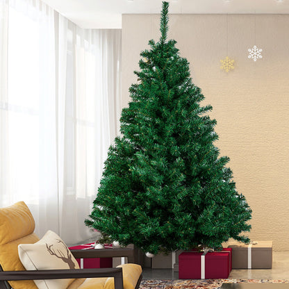 4/5/6/7FT Christmas Tree Green White Xmas Trees Decorations /W LED Fairy Lights