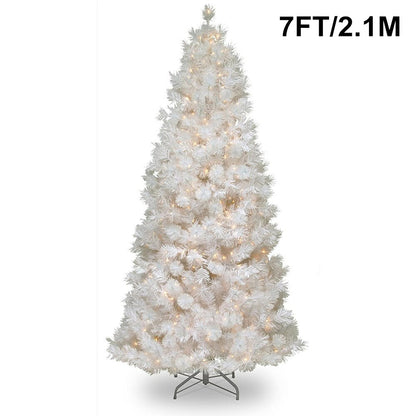 1.2M 1.5M 1.8M 2.1M White Christmas Tree with LED Fairy Lights Xmas Decoration
