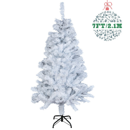 1.2M 1.5M 1.8M 2.1M White Christmas Tree with LED Fairy Lights Xmas Decoration