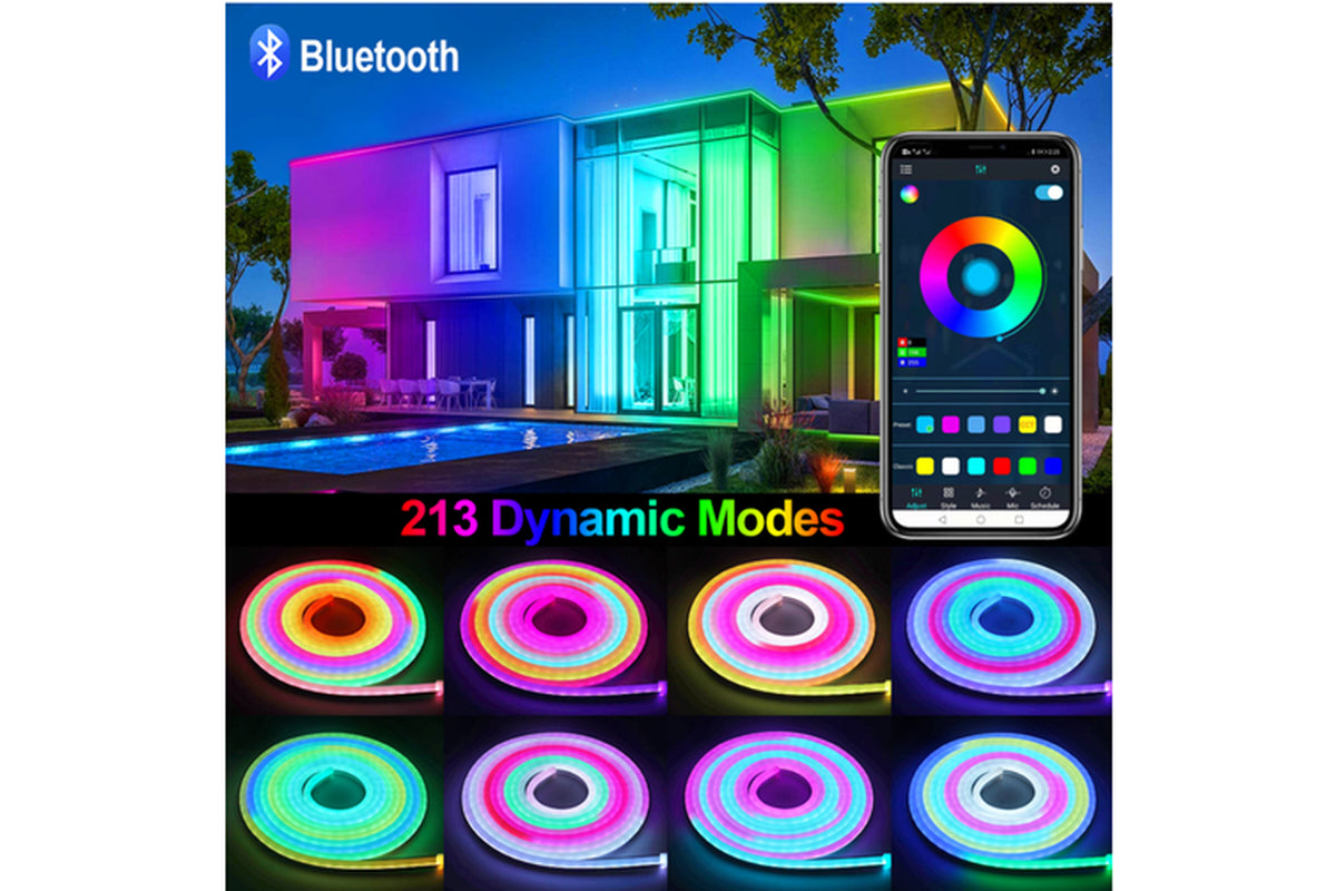 Bluetooth/Rgbic LED Neon Light Strip/32.8Ft/Music Sync