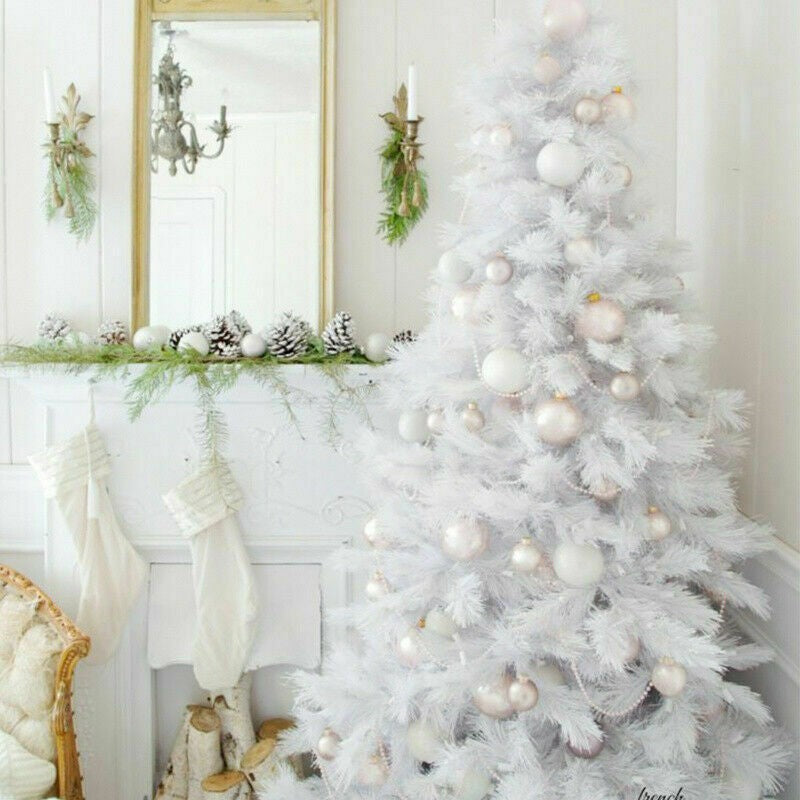4/5/6/7FT Christmas Tree Green White Xmas Trees Decorations /W LED Fairy Lights