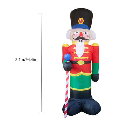 Inflatable LED Snowman Santa Toy with LED Light Decoration for 2024 Christmas Garden Holiday Party - 1.2/1.35/1.5/1.8M Height