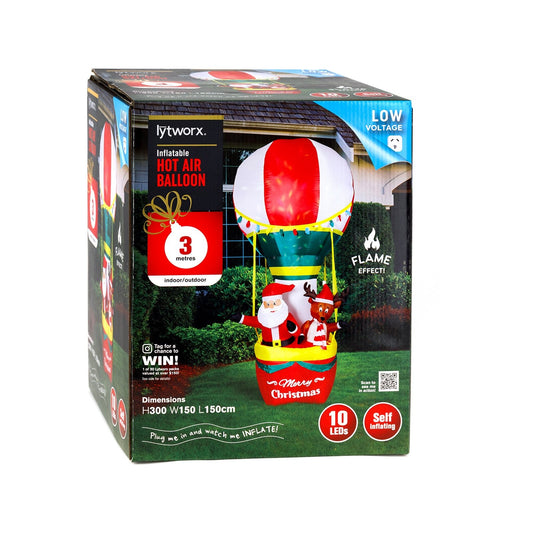 XMAS Christmas Lytworx 3M Hot Air Balloon Inflatable