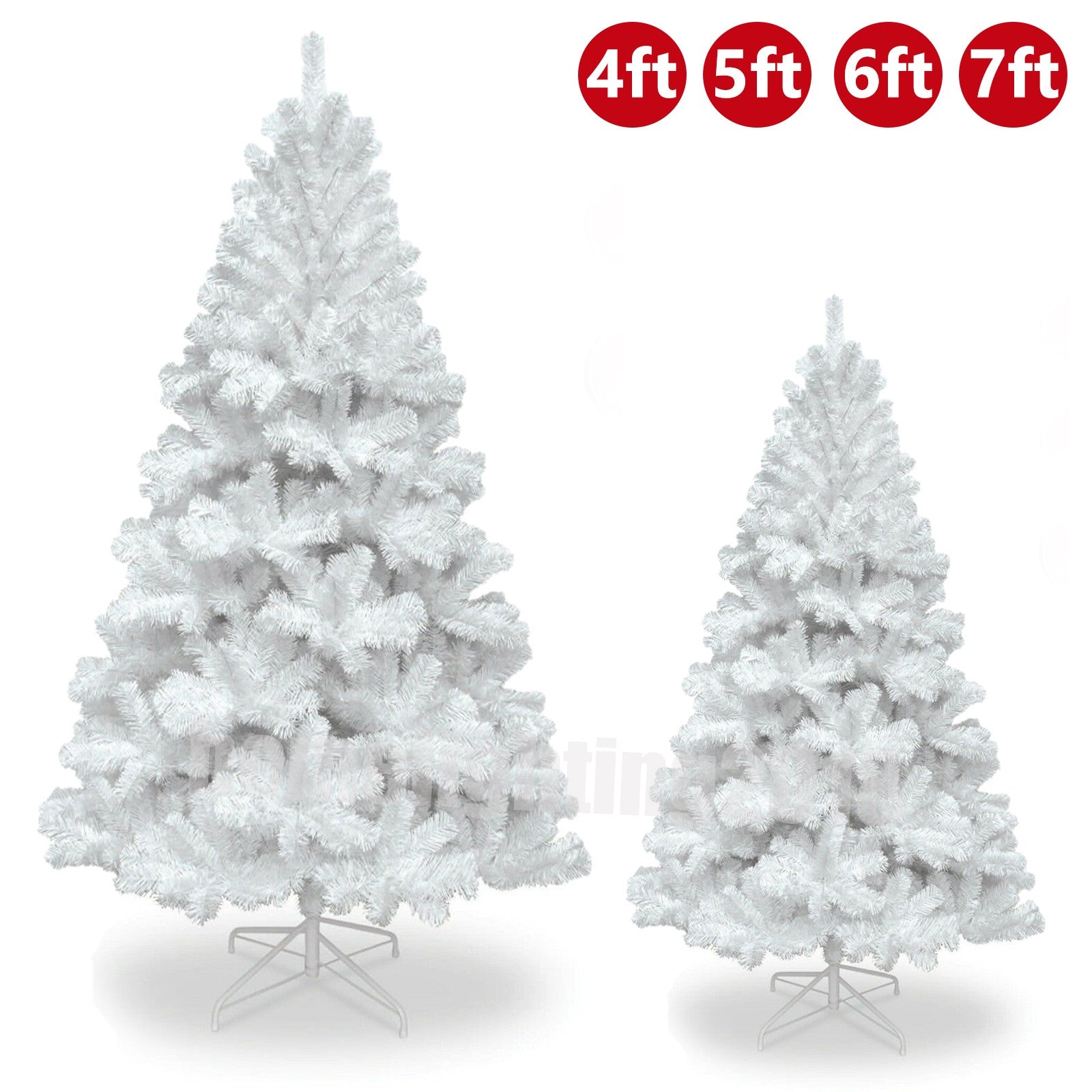 4/5/6/7FT Christmas Tree Green White Xmas Trees Decorations /W LED Fairy Lights