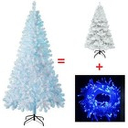 4/5/6/7FT Christmas Tree Green White Xmas Trees Decorations /W LED Fairy Lights